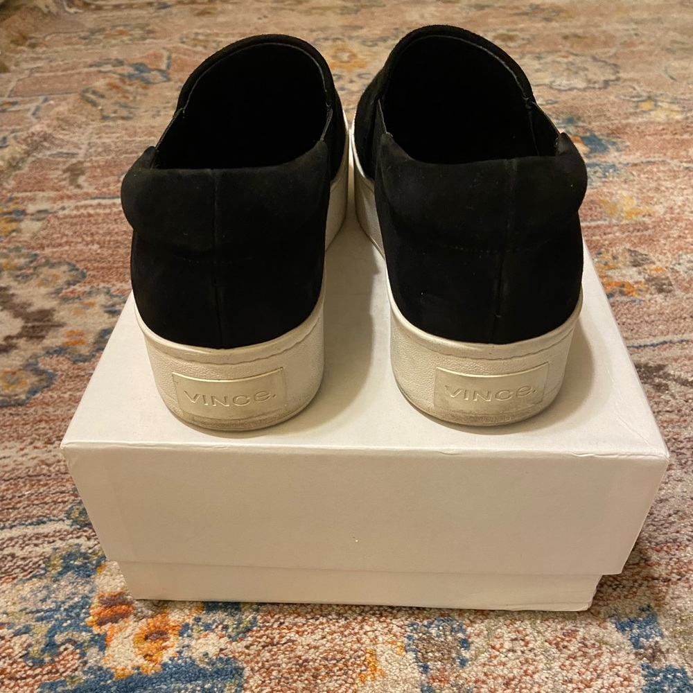 Vince Slip On Warren Sneaker In Black Suede - image 5